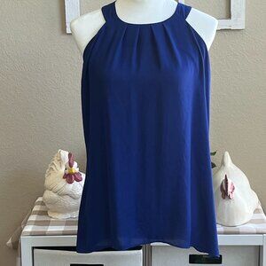 Violet + Claire Large Sleeveless Halter Top in Royal Blue.